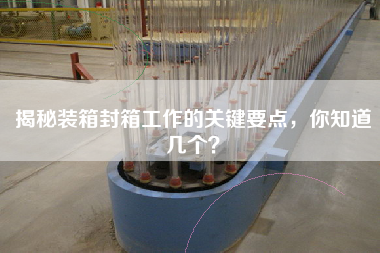 揭秘裝箱封箱工作的關(guān)鍵要點，你知道幾個？